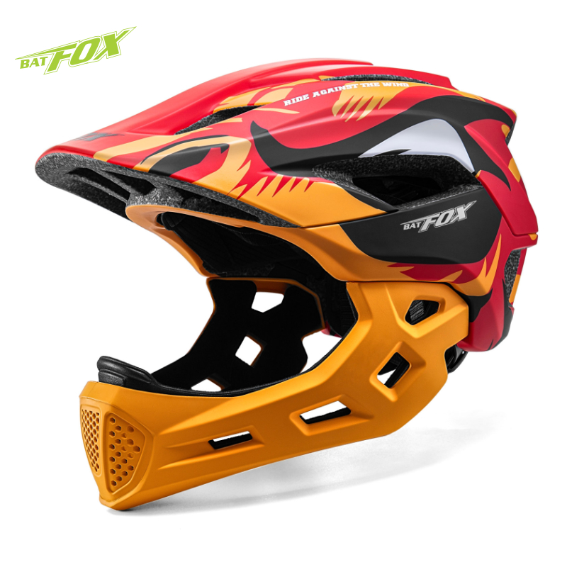 Mountain Biking Full Face Helmet - BATFOX Çocuklar Tam Yüz bisiklet kaskı