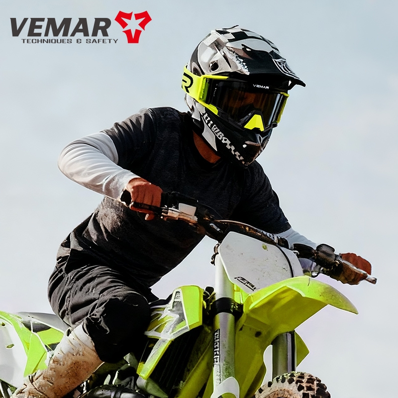 Mountain Biking Full Face Helmet - VEMAR Erkek Kadın Yüksek Kaliteli Motosiklet