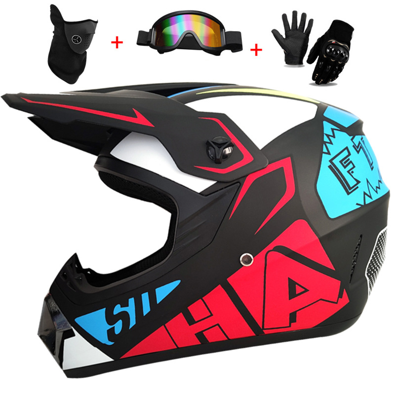 Mountain Biking Full Face Helmet - 3 adet çocuklar için arazi tipi