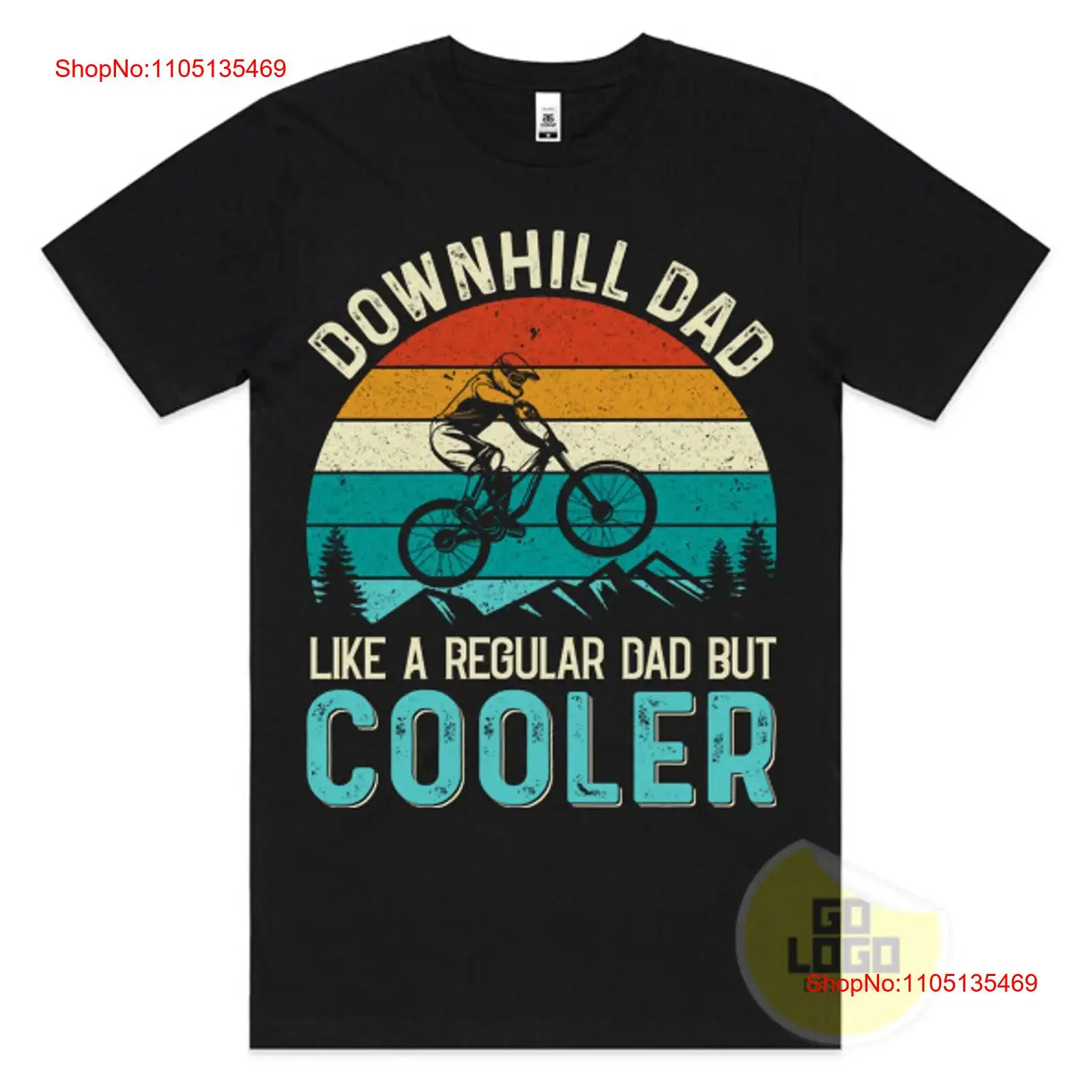 Mountain Biking Clothes - Komik T Shirt DOWNHILL DAD Cool