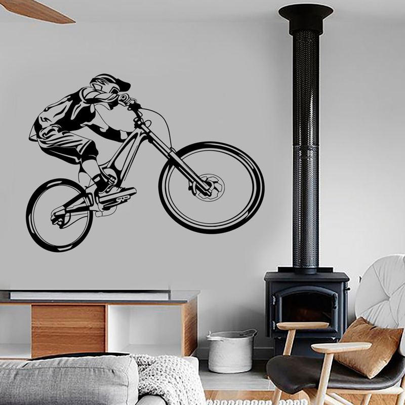 Mountain Biking Extreme - Duvar vinil çıkartması dağ bisikleti aşırı