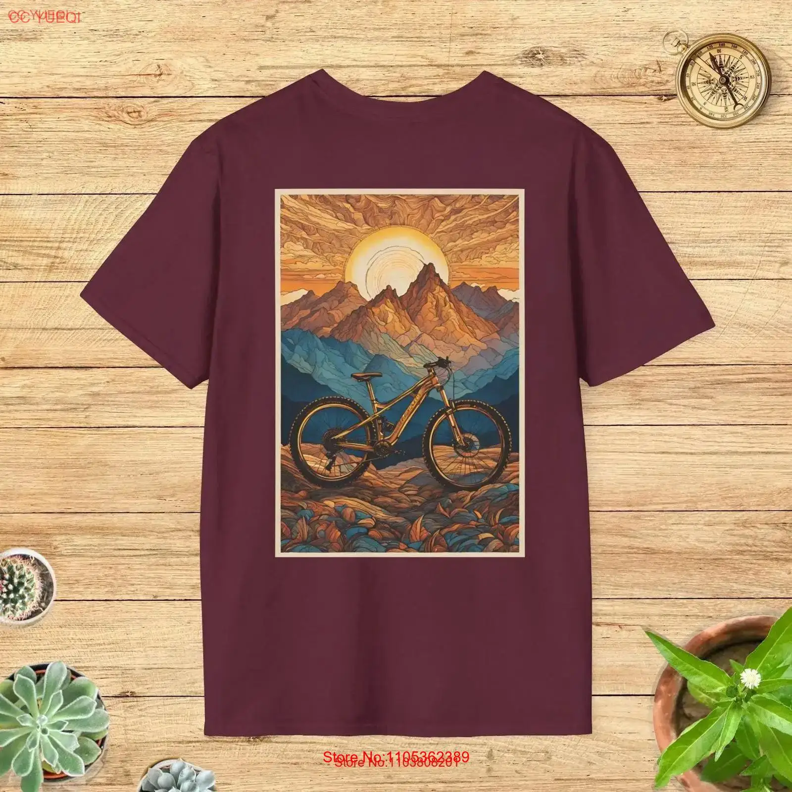 Mountain Biking Extreme - Scenic Mountain Bike Art Tişört Renkli