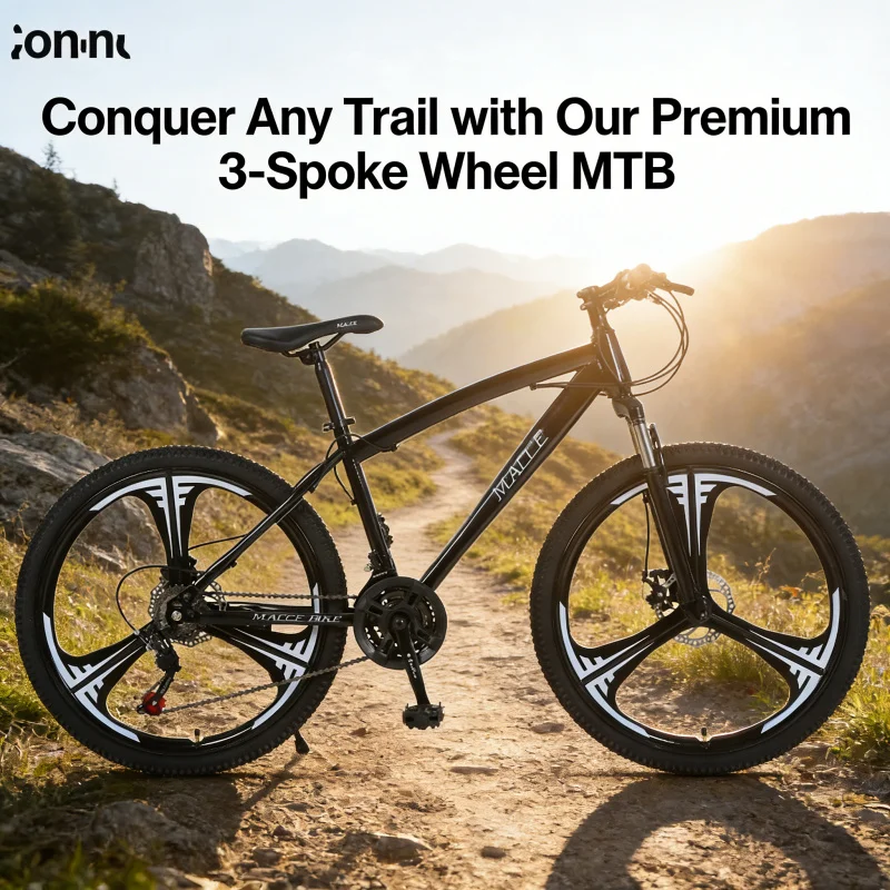 Siyah 24 inç Üç Bıçaklı Dağ Bi - Mountain Biking Gear incelemesi ve fiyatı